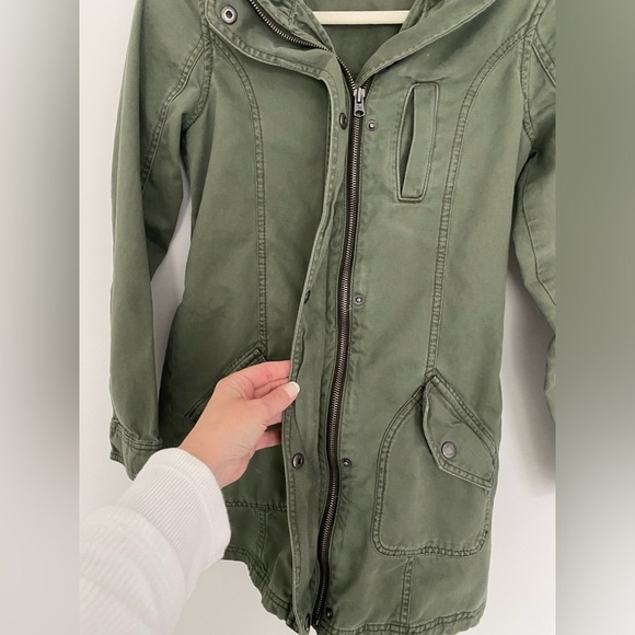Abercrombie Kids Army Green Utility‎ Jacket L 14 Twilight Bella Swan Y2K Zip Up - Picture 7 of 12